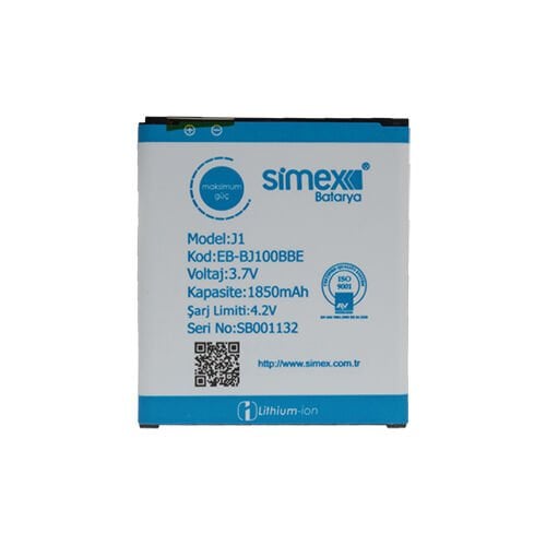 Simex Galaxy J1 ile Uyumlu Batarya 1850Mah EB-BJ100BBC