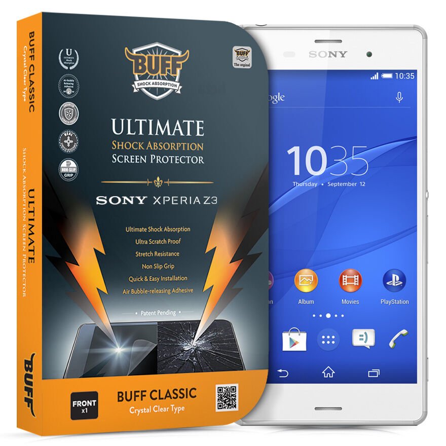 Buff Xperia Z3 ile Uyumlu Darbe Emici Ekran Koruyucu Film