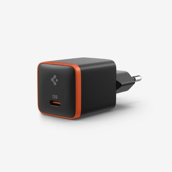Spigen 30W USB-C Mini Adaptör - Samsung PPS Destekli Hızlı Şarj Aleti iPhone & Android & iPad & MacBook Type-C EE301 Black
