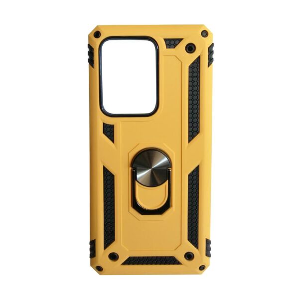 Galaxy S20 Ultra ile Uyumlu Silikon Kılıf Sarı