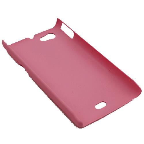 Xperia Miro ile Uyumlu Sert Kauçuk Kılıf Pembe