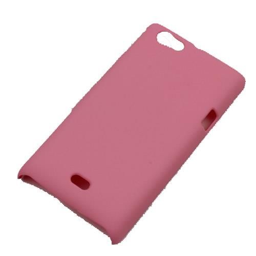 Xperia Miro ile Uyumlu Sert Kauçuk Kılıf Pembe
