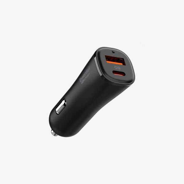 Spigen 48W USB-C 2 Port Araç içi Adaptör - Samsung PPS Destekli Hızlı Şarj Aleti iPhone & Android & iPad Type-C PD 3.0 30W + QC 3.0 18W
