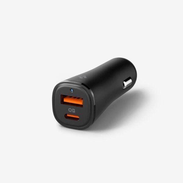 Spigen 48W USB-C 2 Port Araç içi Adaptör - PPS Destekli Hızlı Şarj Aleti iPhone & Android & iPad Type-C PD 3.0 30W + QC 3.0 18W