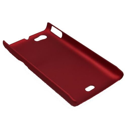 Xperia Miro ile Uyumlu Sert Kauçuk Kılıf Kırmızı