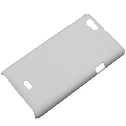 Xperia Miro ile Uyumlu Sert Kauçuk Kılıf Beyaz