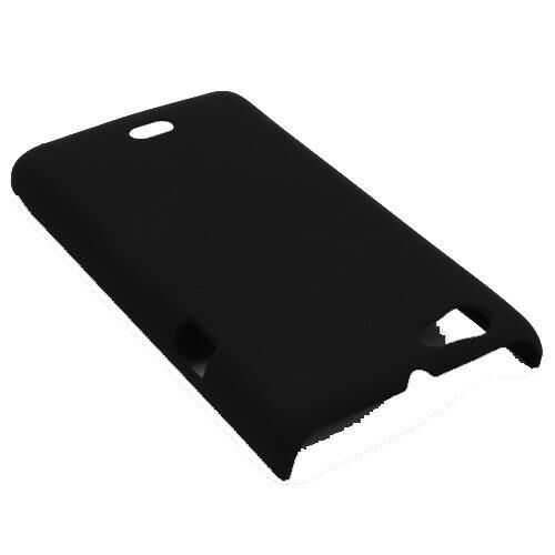 Xperia Miro ile Uyumlu Sert Kauçuk Kılıf Siyah