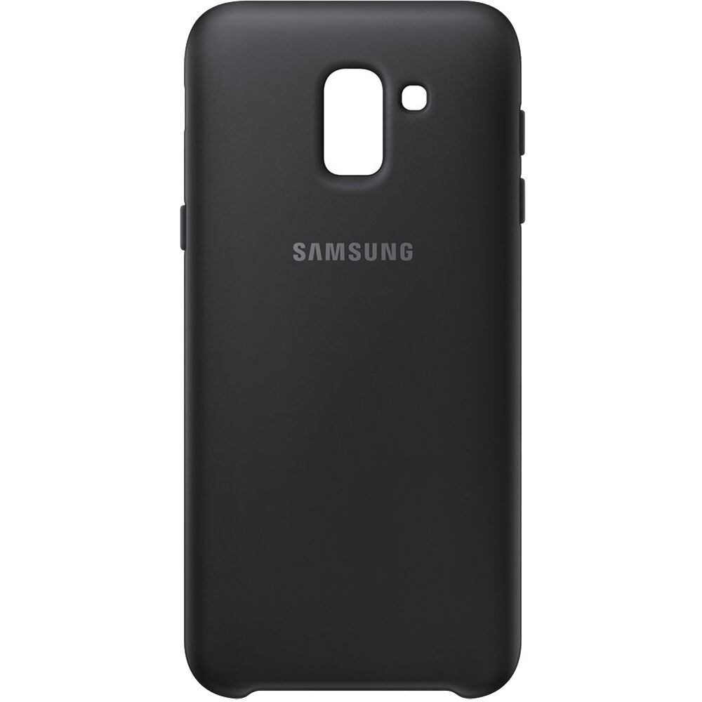 Galaxy J6 2018 ile Uyumlu Dual Layer Sert Kılıf Siyah