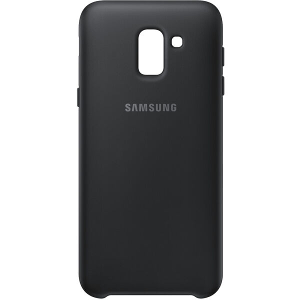 Galaxy J6 2018 ile Uyumlu Dual Layer Sert Kılıf Siyah