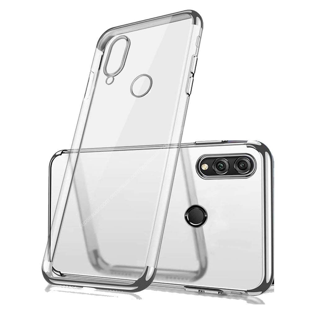 Zore Redmi Note 7 ile Uyumlu Glitter Silikon Kılıf Gümüş