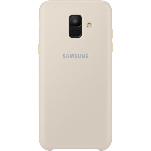 Galaxy A6 2018 ile Uyumlu Dual Layer Sert Kılıf Altın