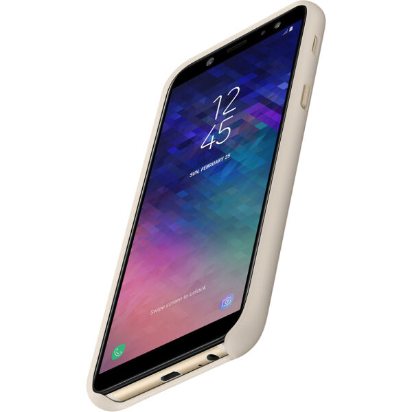 Galaxy A6 2018 ile Uyumlu Dual Layer Sert Kılıf Altın