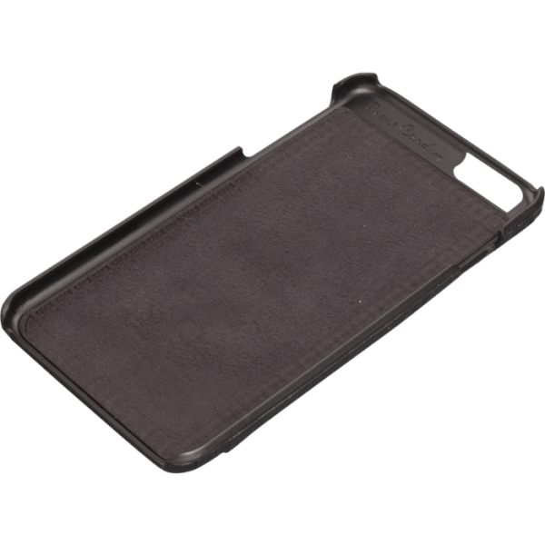 Pierre Cardin iPhone 6 ile Uyumlu Deri Arka Koruma Paneli Siyah PCL-P03