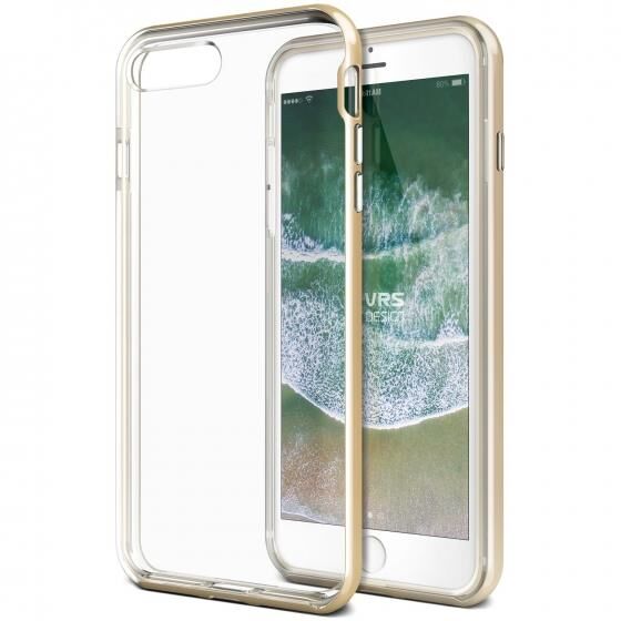 VRS Design iPhone 8 Plus / 7 Plus ile Uyumlu New Crystal Bumper Kılıf Shine Gold