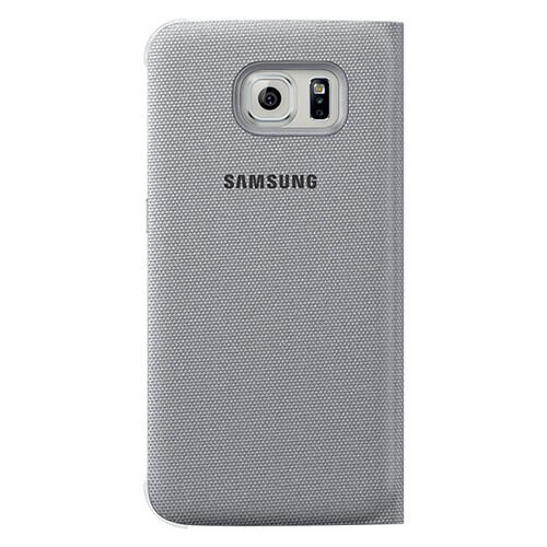 Galaxy S6 ile Uyumlu S View Cover (Tekstil) Gri EF-CG920BSEGWW (Out)