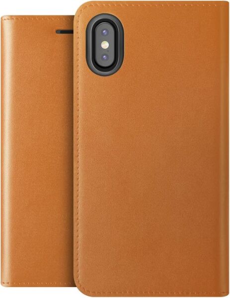 VRS Design İPhone X ile Uyumlu Genuine Leather Kılıf Brown