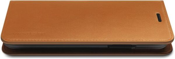 VRS Design İPhone X ile Uyumlu Genuine Leather Kılıf Brown