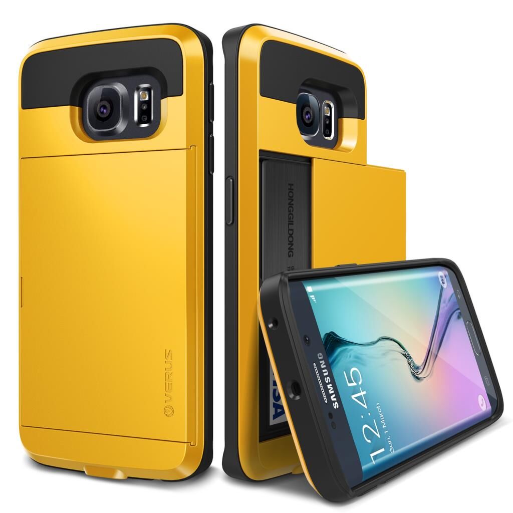 Verus Galaxy S6 Edge ile Uyumlu Damda Slide Series Kılıf Special Yellow