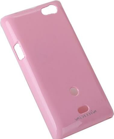 Nillkin Xperia Miro ile Uyumlu Parlak Sert Kauçuk Kılıf Pembe