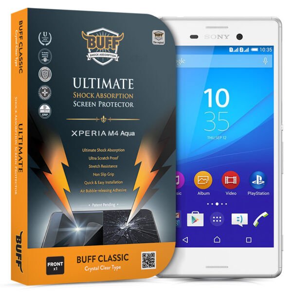 Buff Xperia M4 Aqua ile Uyumlu Darbe Emici Film