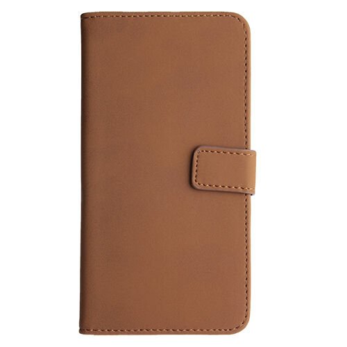 Galaxy S5 G900 ile Uyumlu Classic Walled Kapaklı Kılıf Açık Kahverengi