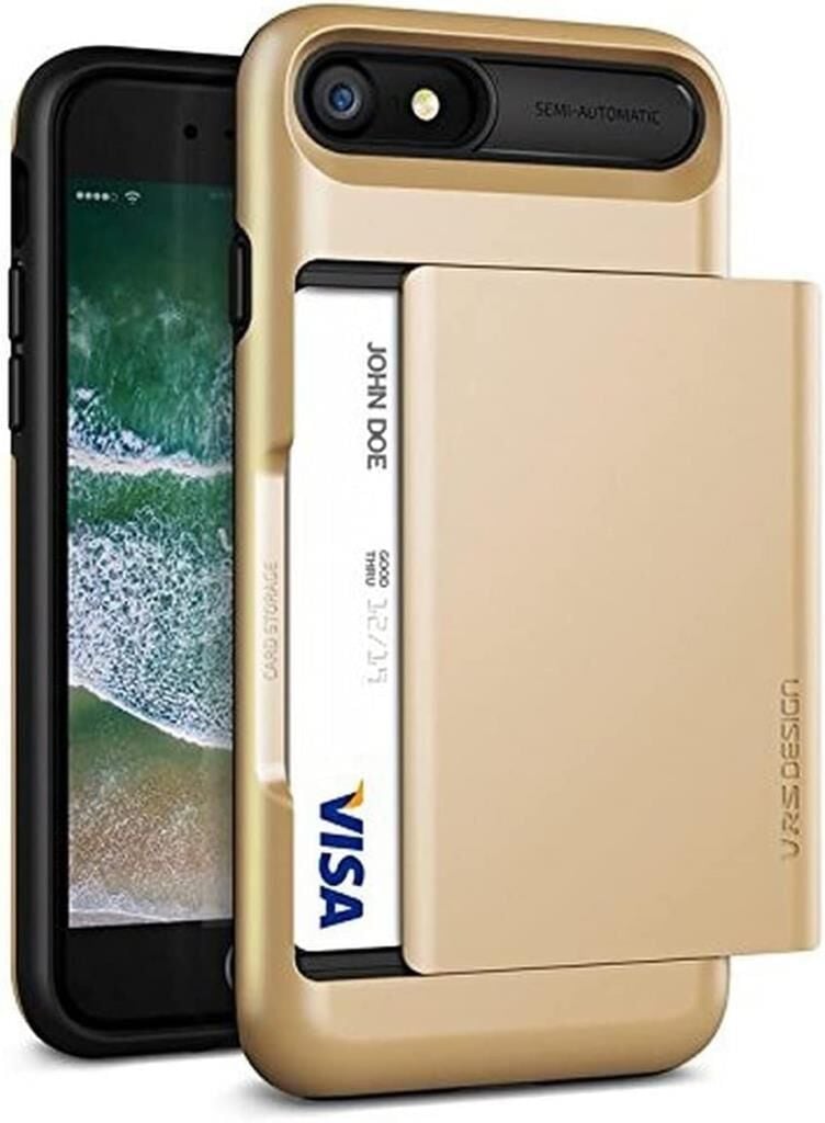 VRS Design iPhone 8/7 ile Uyumlu Damda Glide Kılıf Shine Gold