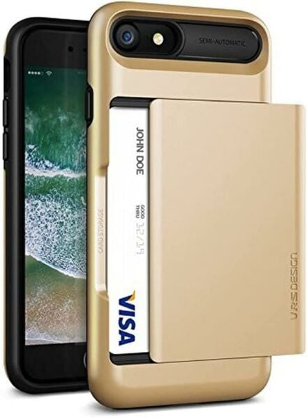 VRS Design iPhone 8/7 ile Uyumlu Damda Glide Kılıf Shine Gold