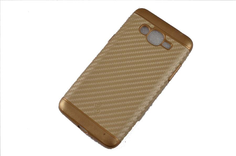 Jopus Galaxy J2 Prime ile Uyumlu Silikon Arka Koruma Paneli Gold SK-089