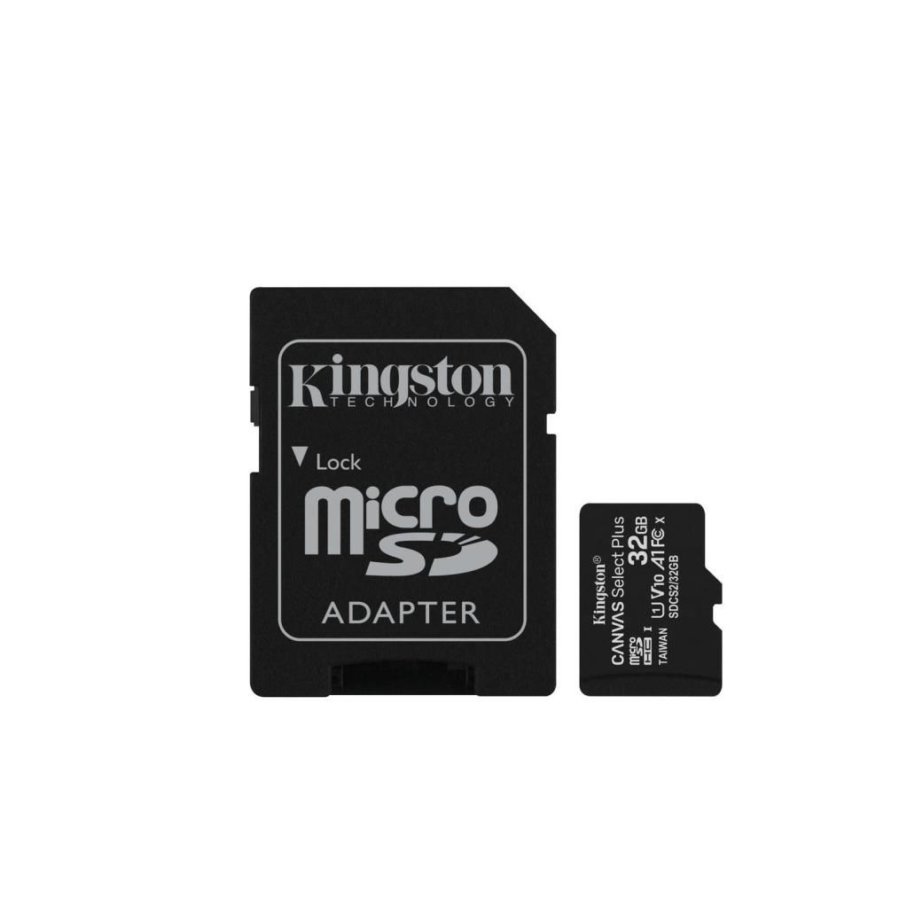 Kingston 32GB microSDHC Canvas Select Plus 100R A1 C10 Card + Adapter 32GB/SDCS2