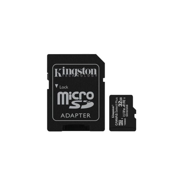 Kingston 32GB microSDHC Canvas Select Plus 100R A1 C10 Card + Adapter 32GB/SDCS2