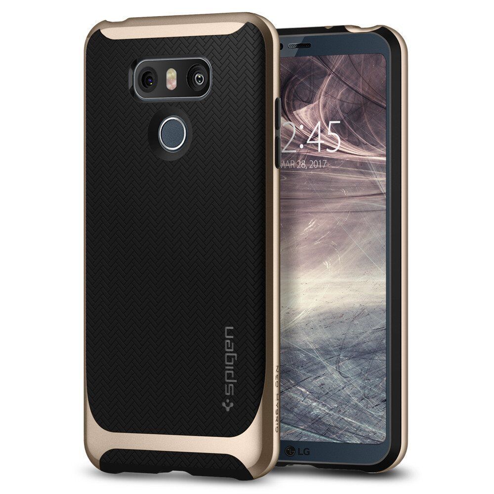 Spigen G6 ile Uyumlu Kılıf Neo Hybrid Herringbone Champagne Gold