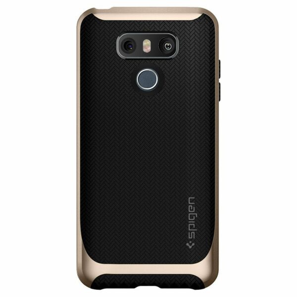 Spigen G6 ile Uyumlu Kılıf Neo Hybrid Herringbone Champagne Gold