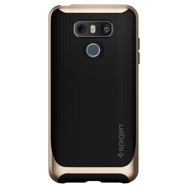 Spigen G6 ile Uyumlu Kılıf Neo Hybrid Herringbone Champagne Gold