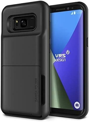 VRS Design Galaxy S8 Plus ile Uyumlu Damda Folder Kılıf Dark Silver