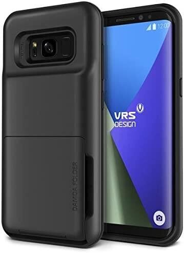 VRS Design Galaxy S8 Plus ile Uyumlu Damda Folder Kılıf Dark Silver