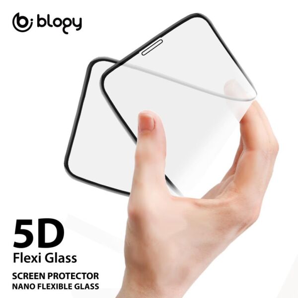 Blogy Galaxy S8 ile Uyumlu Flexi Edge 5D Ekran Koruyucu