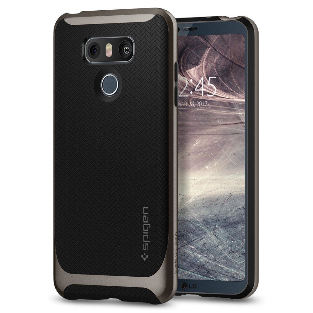 Spigen G6 ile Uyumlu Kılıf Neo Hybrid Herringbone Gun Metal