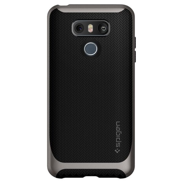 Spigen G6 ile Uyumlu Kılıf Neo Hybrid Herringbone Gun Metal