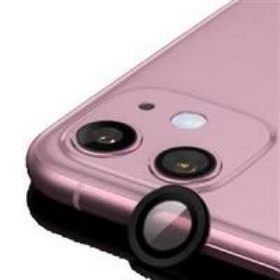 iPhone 11 ile Uyumlu Uyumlu Temperli Cam Kamera Koruyucu Siyah