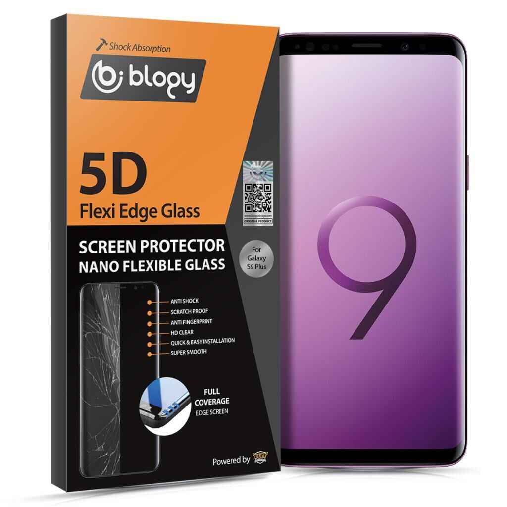 Blogy Galaxy S9 Plus ile Uyumlu Flexi Edge 5D Ekran Koruyucu