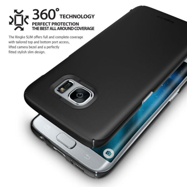 Ringke Slim Galaxy S7 Edge ile Uyumlu Kılıf Royal Gold 4 Tarafı Saran İnce Şık Tasarım