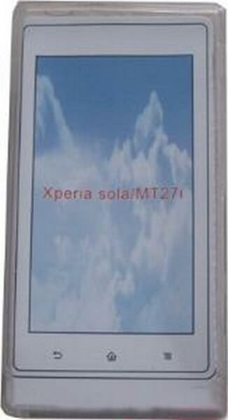 Xperia Sola ile Uyumlu Şeffaf Kılıf Beyaz Renk
