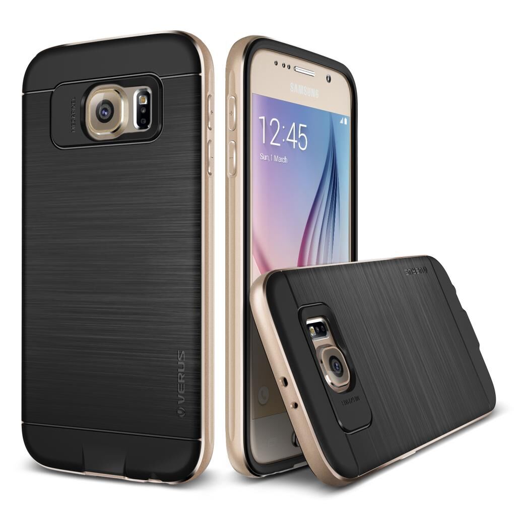 Verus Galaxy S6 ile Uyumlu Case Iron Shield Kılıf Gold