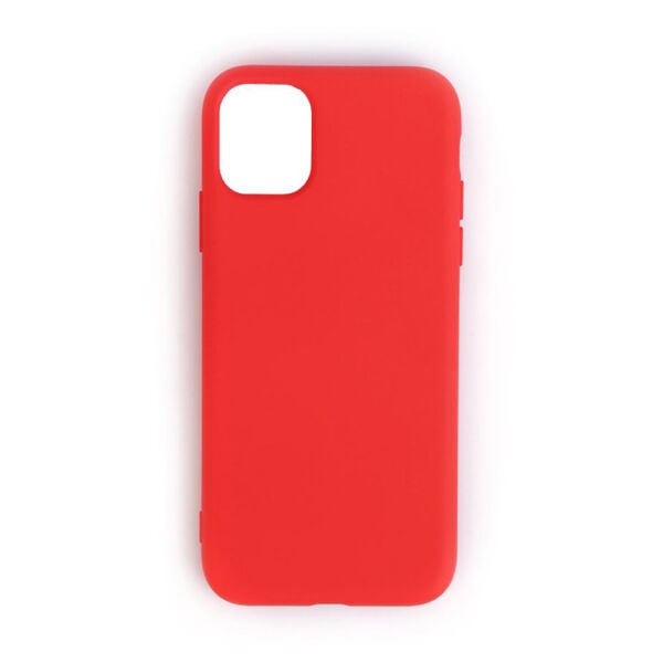 iPhone 11 Pro Max ile Uyumlu Cappy Silikon Kılıf Kırmızı
