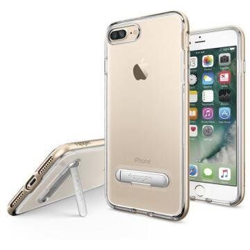 Spigen iPhone 7 Plus / 8 Plus ile Uyumlu Kılıf Crystal Hybrid Champagne Gold