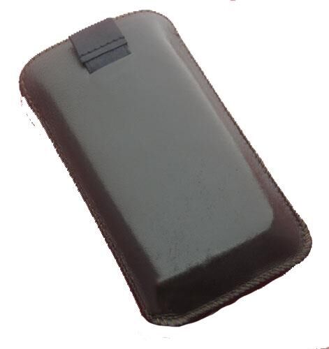 Galaxy S i9000 ile Uyumlu Çekmeli Deri Kılıf Kahverengi