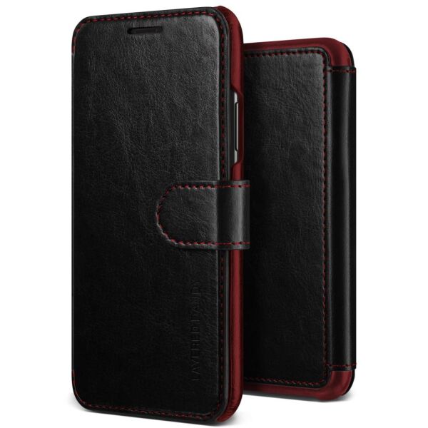 VRS Design iPhone X ile Uyumlu Layered Dandy Kılıf Black Wine