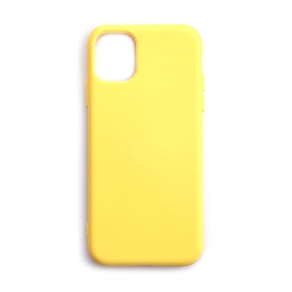 iPhone 11 Pro Max ile Uyumlu Cappy Silikon Kılıf Sarı