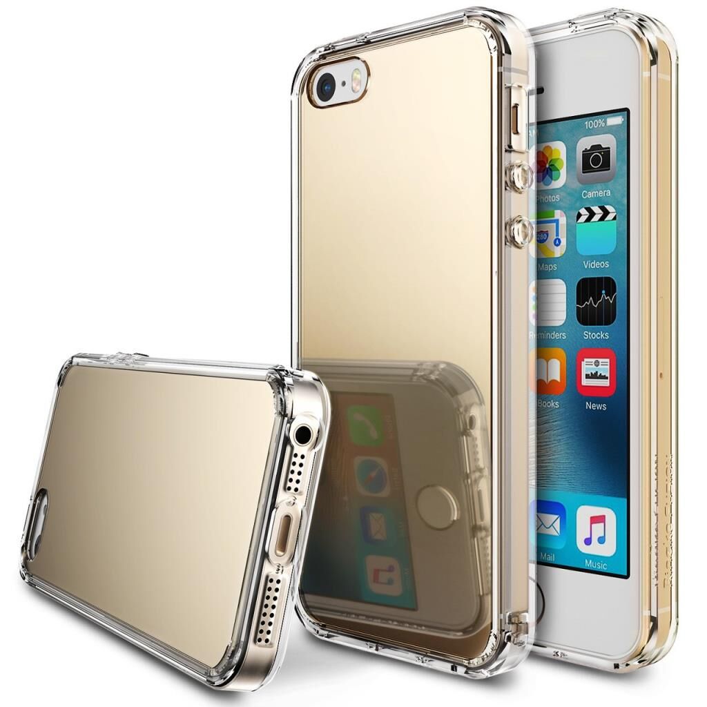 Ringke Mirror Fusion iPhone SE/ 5S/ 5 ile Uyumlu Aynalı Kılıf Royal Gold