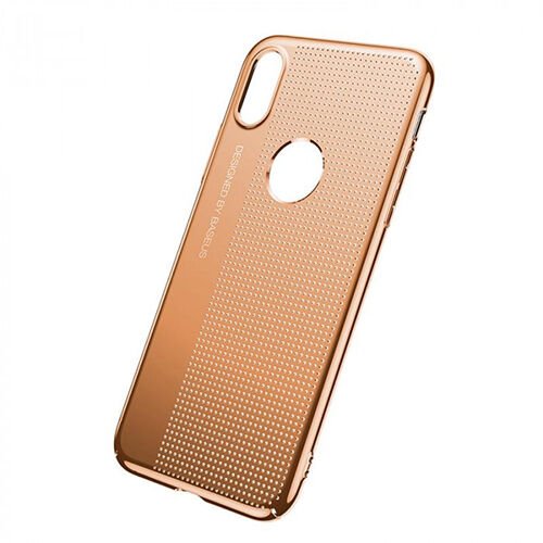 Baseus iPhone X ile Uyumlu Bright Case Altın WIAPIPHX-MX17